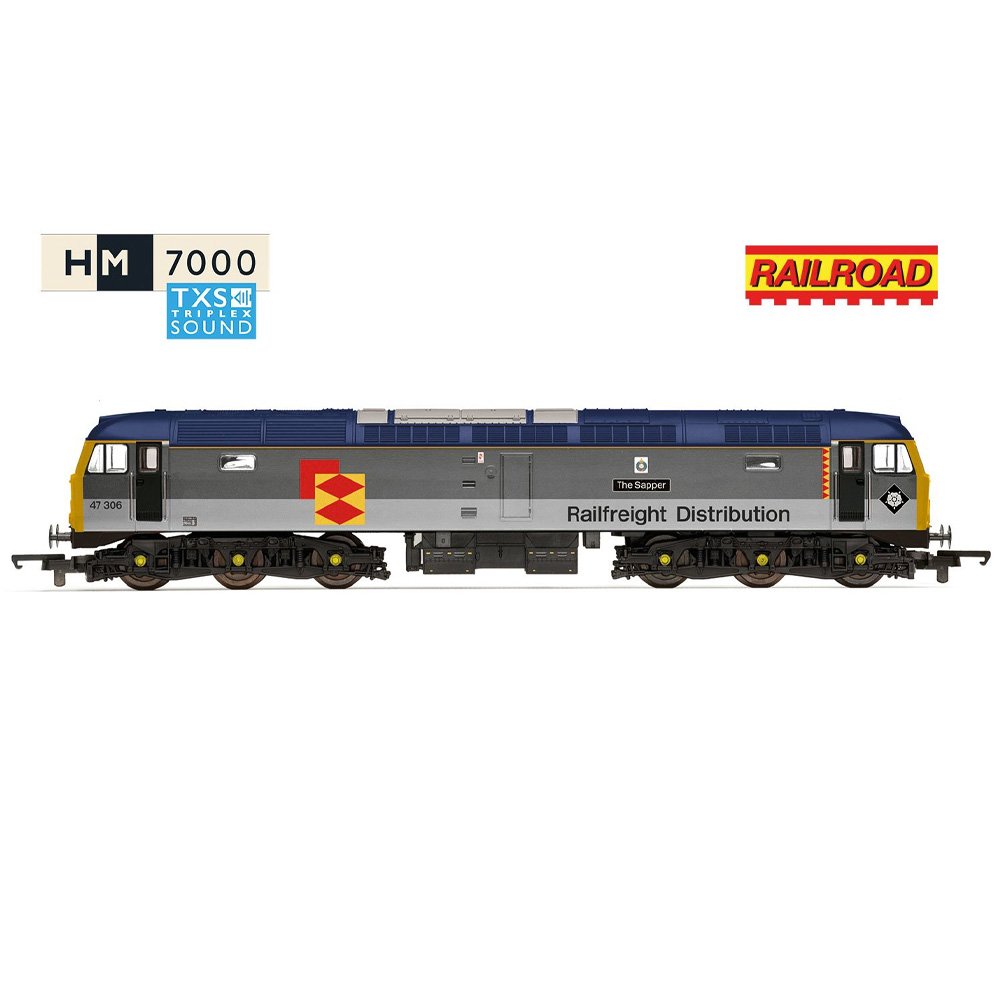 HORNBY RailRoad - Railfreight Distribution - Class 47 - 'The Sapper' 47306 (DCC Sound Fitted)