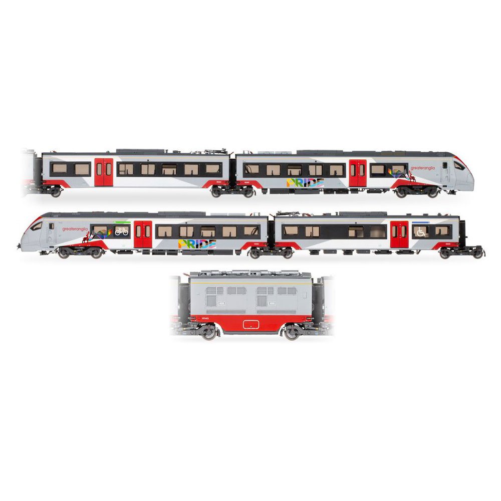 HORNBY OO Greater Anglia Class 755-4 Flirt 4 Car 'Pride' Llivery Train Pack