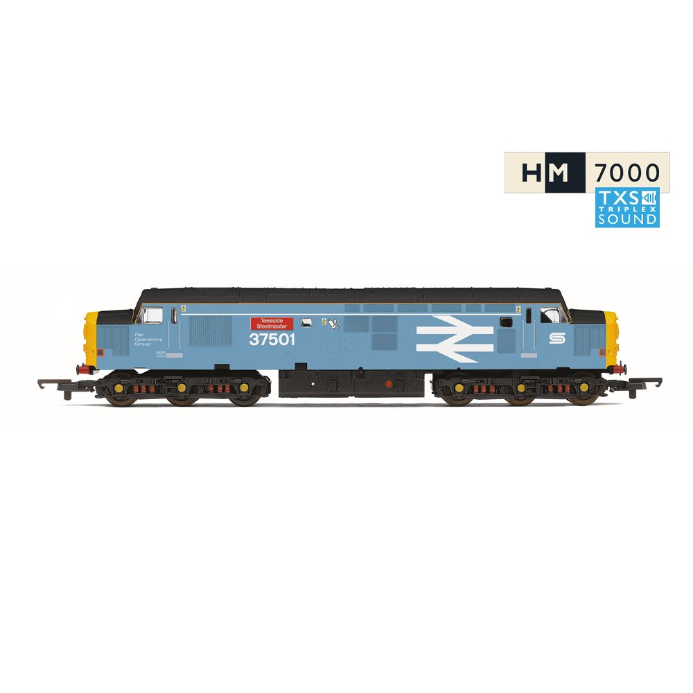 HORNBY 1/76 RailRoad: British Steel - Class 37 - 'Teesside Steelmaster' 37501 (DCC Sound Fitted)