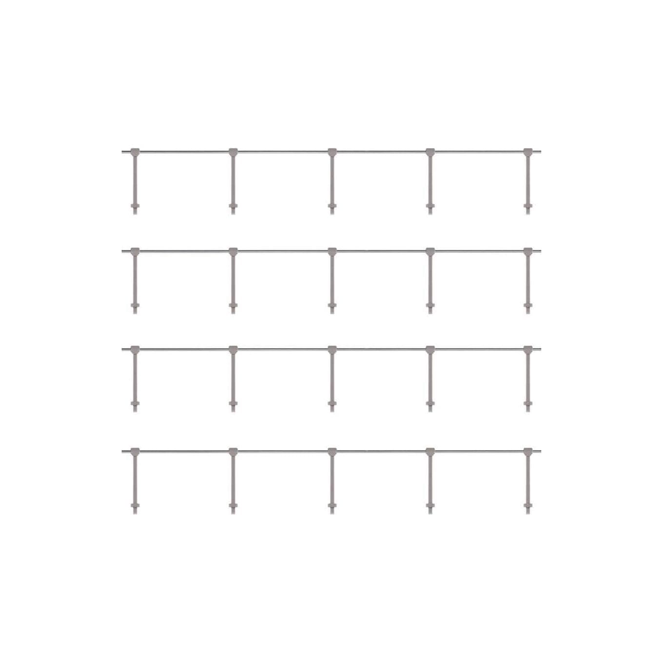 RATIO OO/HO Hand Rail Stanchions - Single Rail