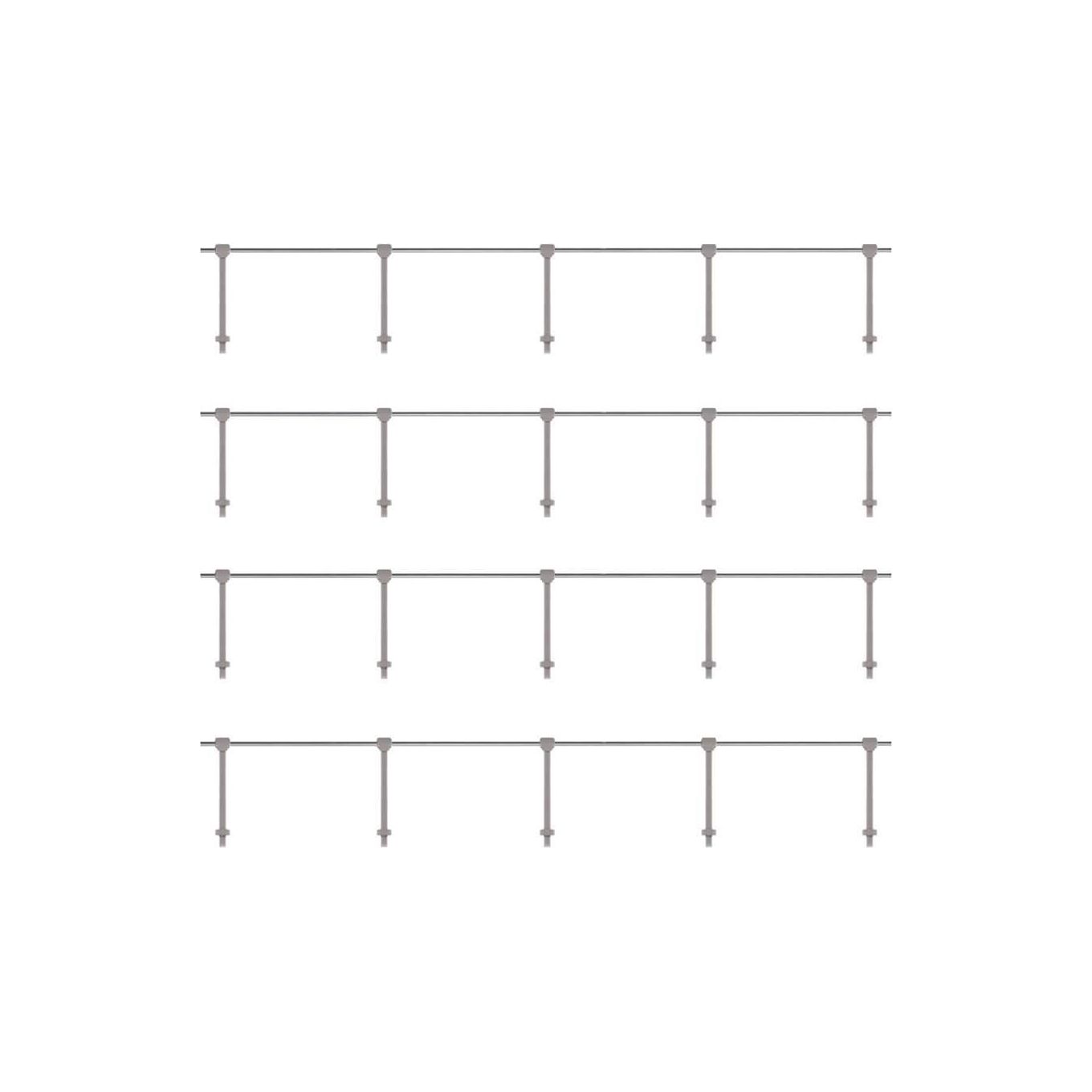 RATIO OO/HO Hand Rail Stanchions - Single Rail