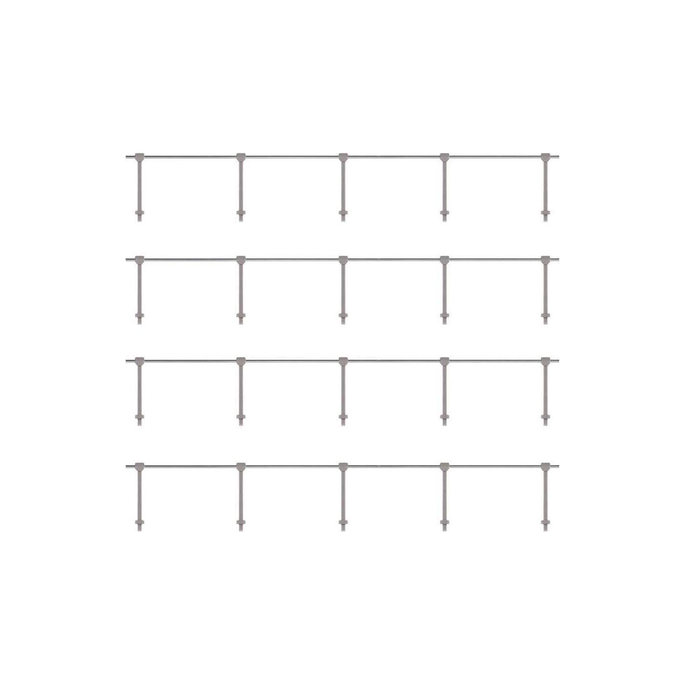 RATIO OO/HO Hand Rail Stanchions - Single Rail