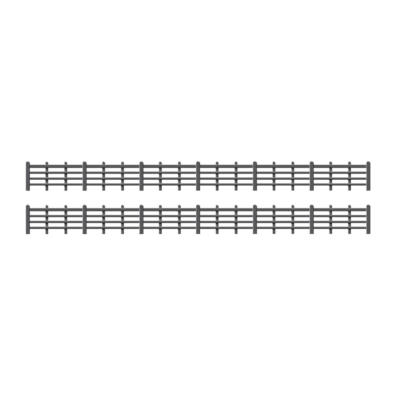 RATIO OO/HO Lineside Fencing, Black (4 Bar)
