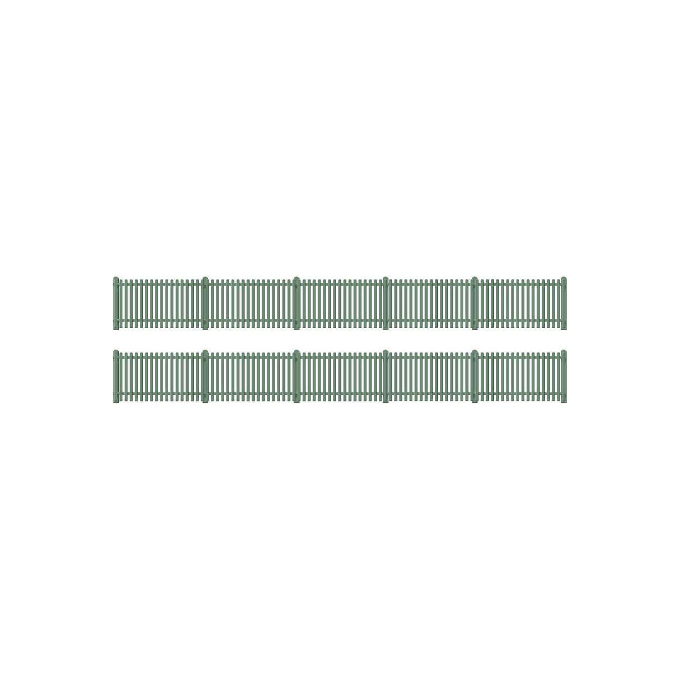 RATIO OO/HO Picket Fencing, Green (Straight Only)