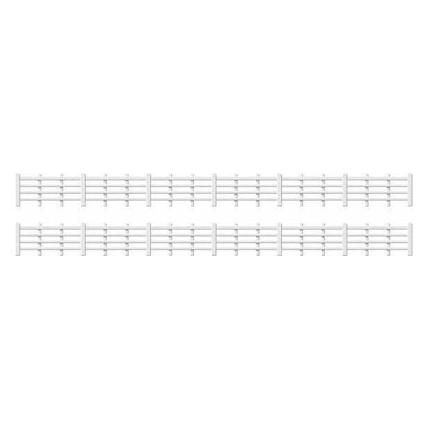 RATIO OO/HO Wooden Lineside Fencing (White)
