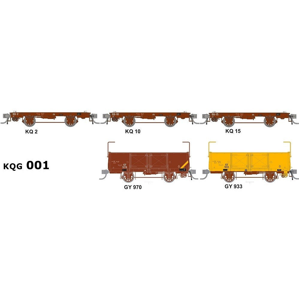 SDS MODELS HO KQ Container Wagon 5 Pack 001