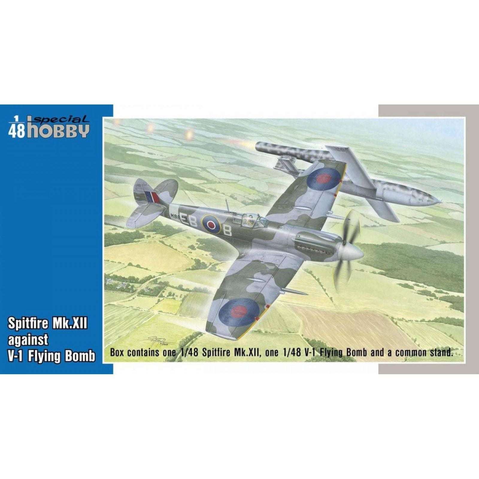 SPECIAL HOBBY 1/48 Spitfire Mk.XII against V-1 Flying Bomb Plastic Model Kit