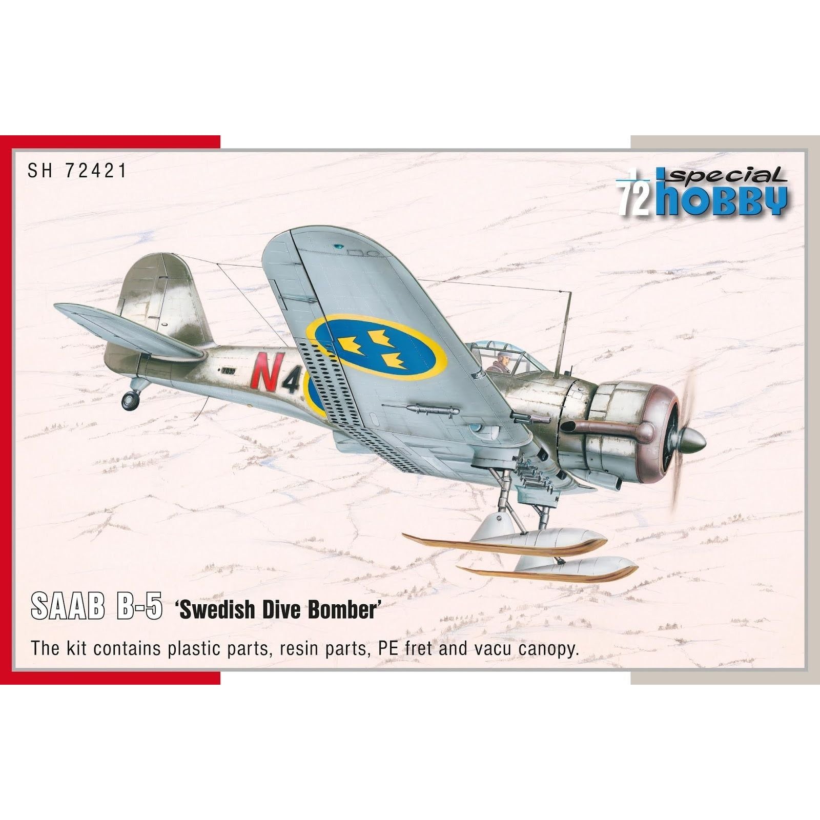 SPECIAL HOBBY 1/72 SAAB B-5 ‘Swedish Dive Bomber’ Plastic Model Kit