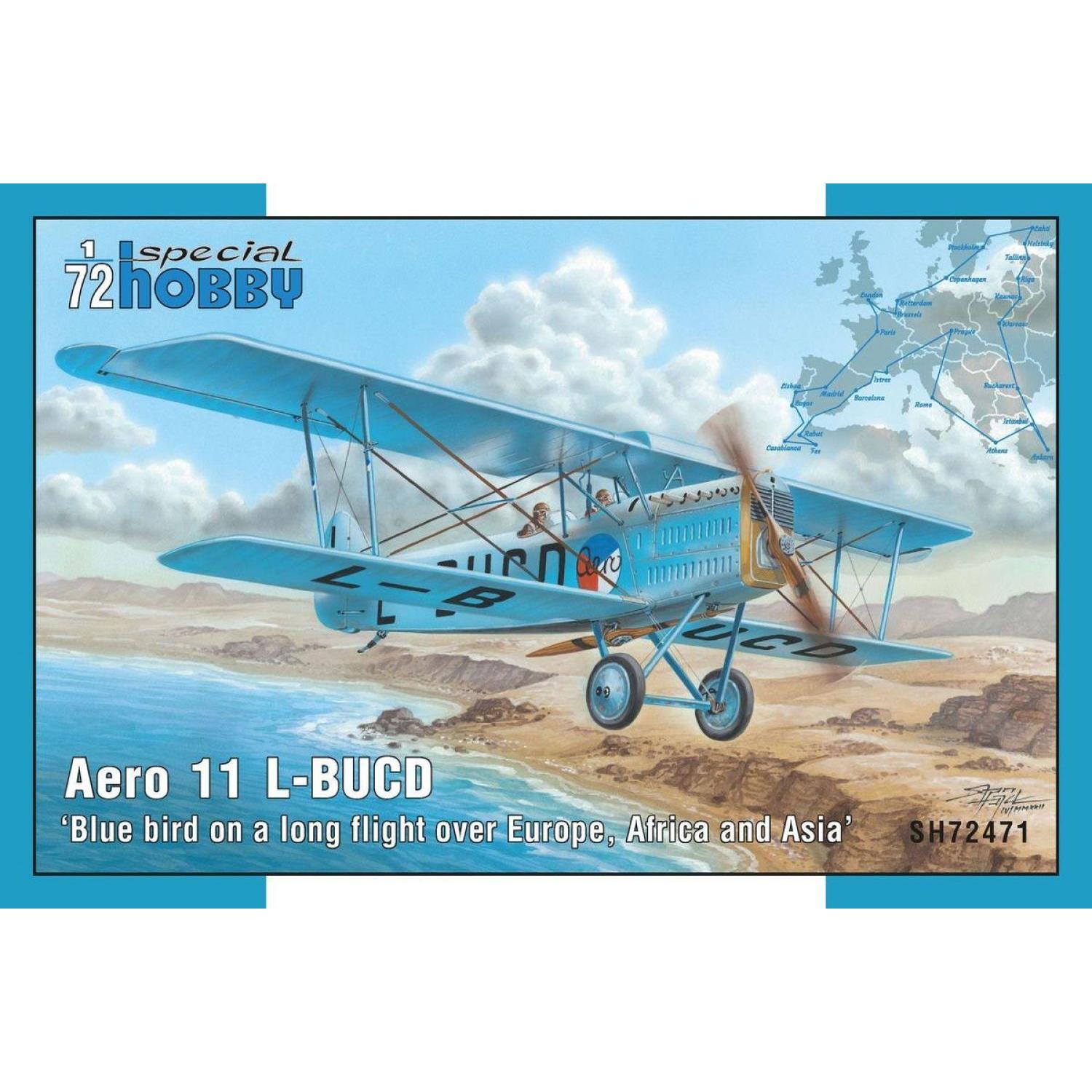 SPECIAL HOBBY 1/72 Blue bird on a long flight over Europe, Africa and Asia (Aero Ab-11 L-BUCD) Plastic Model Kit