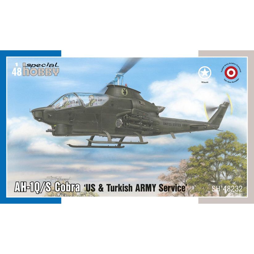 SPECIAL HOBBY 1/48 AH-1Q/S Cobra ‘US & Turkish Army Service’ Plastic Model Kit
