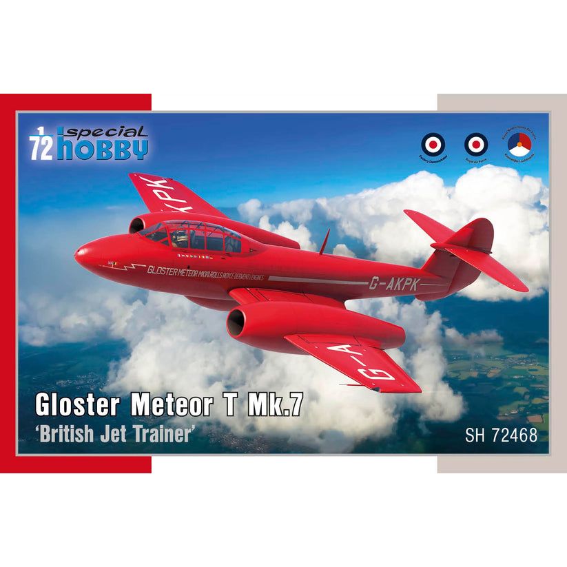 SPECIAL HOBBY 1/72 Gloster Meteor T Mk.7 'British Jet Trainer' Plastic Model Kit