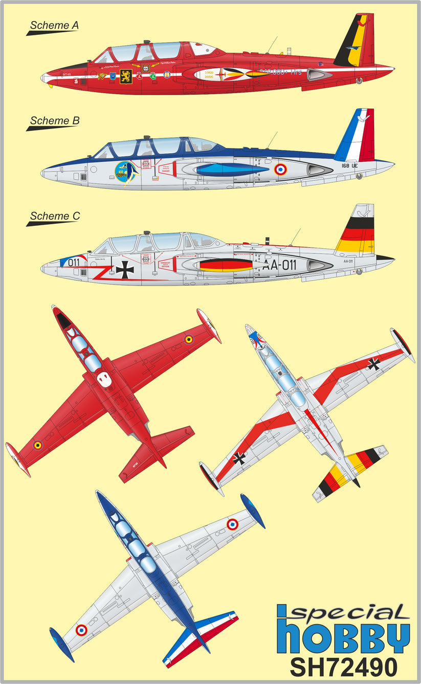 SPECIAL HOBBY 1/72 Fouga CM.170 Magister ‘Aerobatic Teams’ Plastic Model Kit