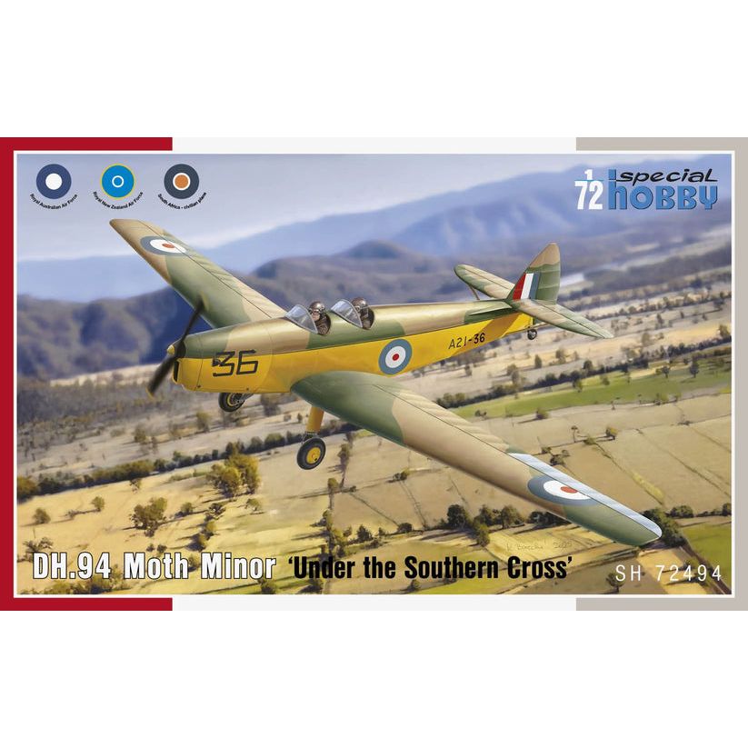 SPECIAL HOBBY 1/72 DH.94 Moth Minor ‘Under the Southern Cross’ Plastic Model Kit *Aust Decals*