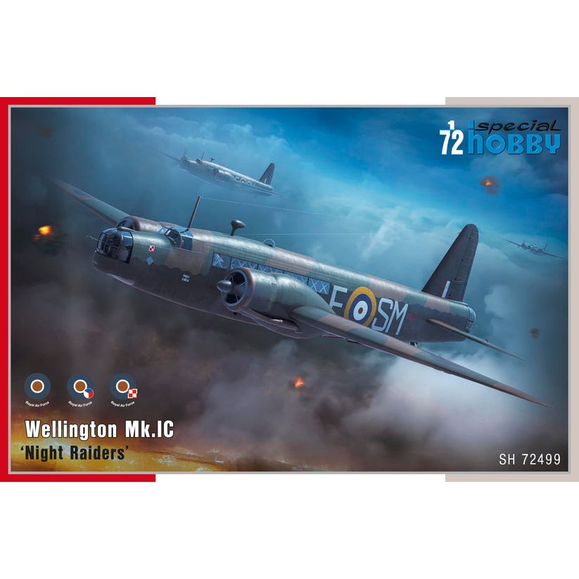 SPECIAL HOBBY 1/72 Vickers Wellington Mk.IC ‘Night Raiders’ Plastic Model Kit