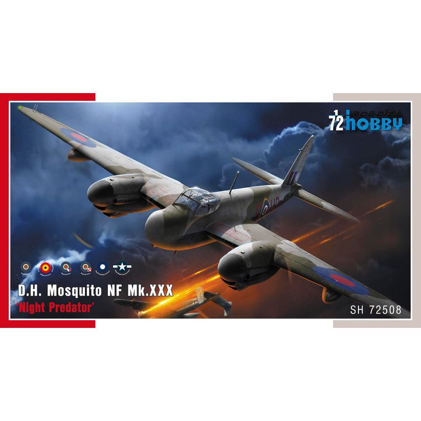 SPECIAL HOBBY 1/72 DH.98 Mosquito NF Mk.XXX ‘Night Predator’ Plastic Model Kit *Aust Decals*