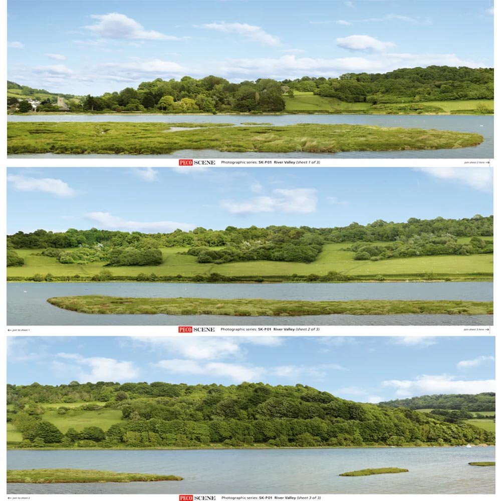 PECO River Valley Backscene - 3 Sheets (SKP01)
