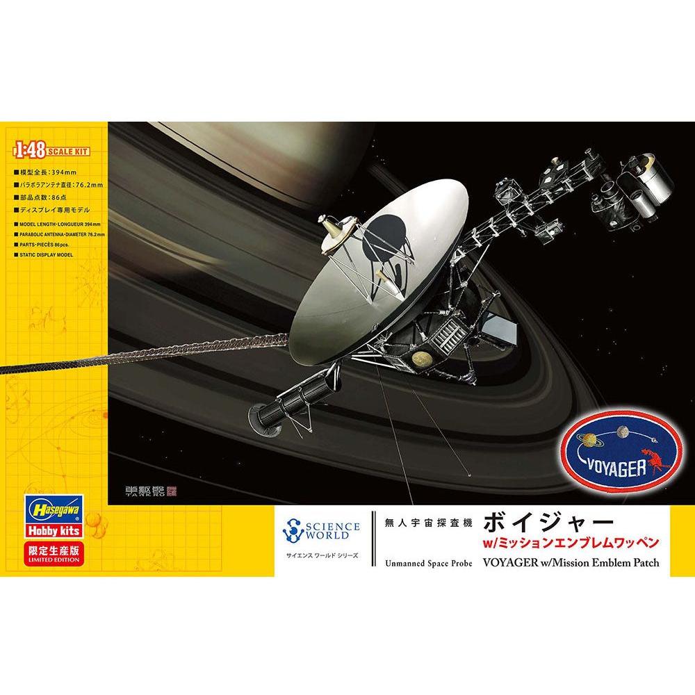 HASEGAWA Unmanned Space Probe VOYAGER w/Mission Emblem Patch