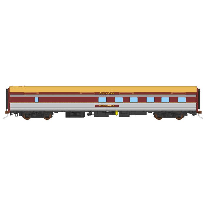 AUSCISION HO Club Car, VR Heritage, "Victoria" Maroon/Yellow (1996-2004) - Single Car