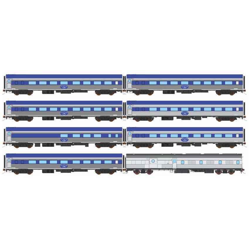 AUSCISION HO The Overland, GSR, Blue with Emu Logo (2017-Present) - 8 Car Set