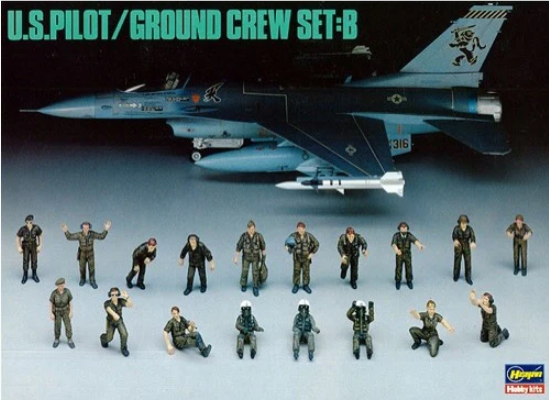 HASEGAWA 1/48 U.S. PILOT / GROUND CREW SET B