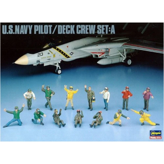 HASEGAWA 1/48 U.S. NAVY PILOT/DECK CREW SET A