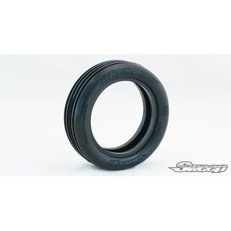 SWEEP 1/10 Tri-Rib 2WD Front Tyres Gold Magenta Compound (clay ultra soft) 2pc with open cell inserts.