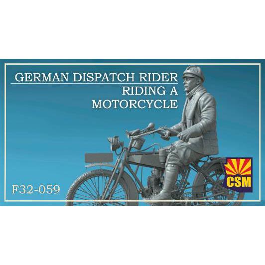 COPPER STATE MODELS German Dispatch Rider riding a motorcycle
