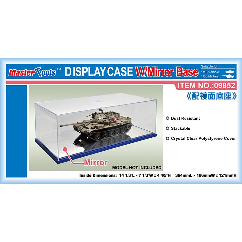 TRUMPETER 364x186x121mm WxL Display Case w/Mirror Base