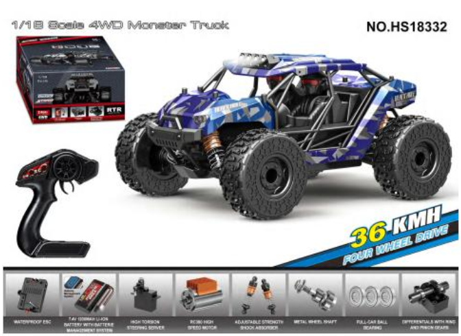 TORNADO 1/18 4WD RTR High Speed Truck 36km 20 Minute Runtim