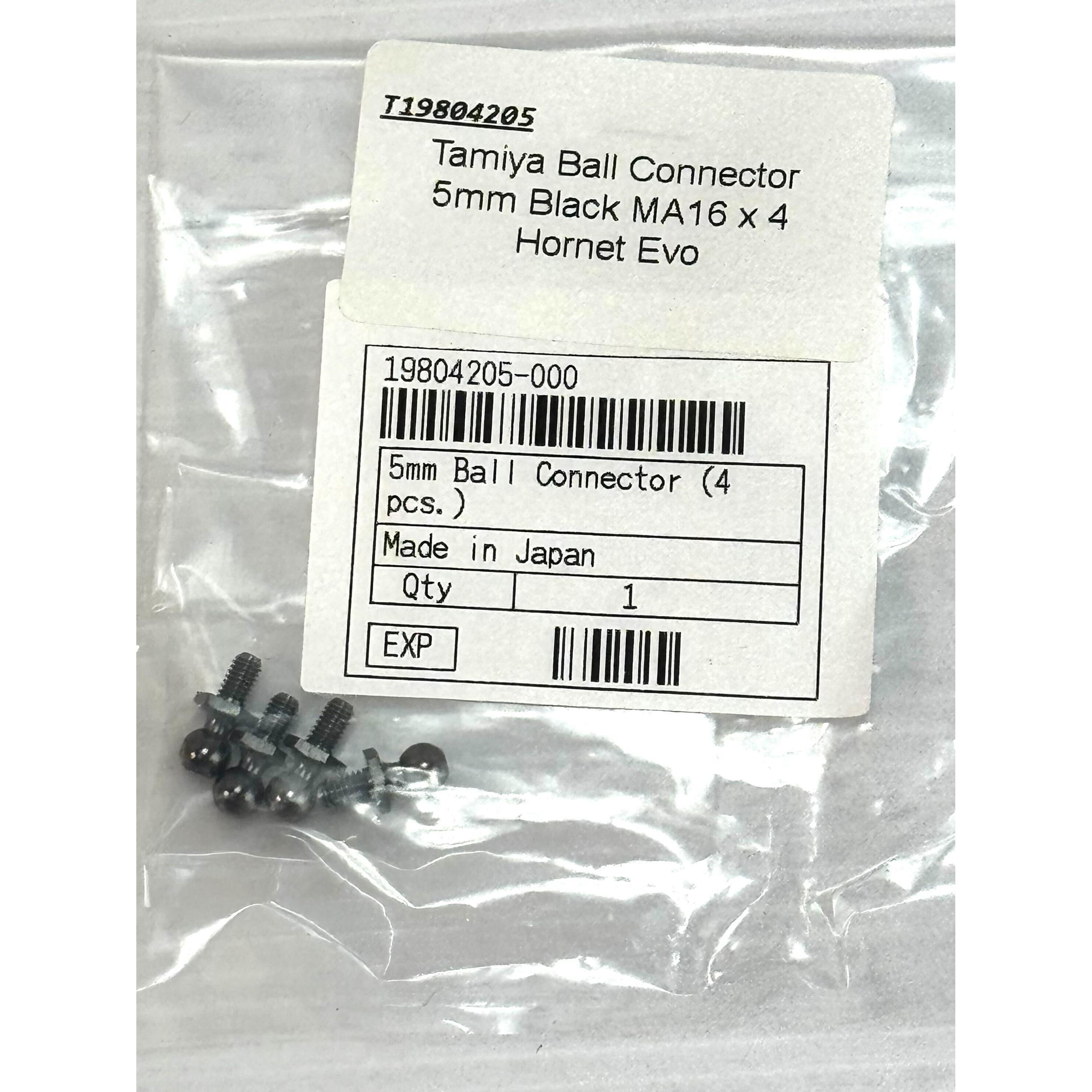 Tamiya Ball Connector 5mm Black MA16 x 4 Hornet Evo