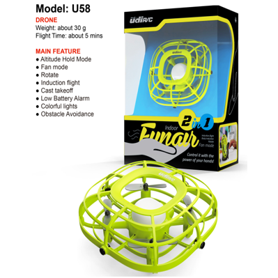 UDI R/C U58 Gesture control drone , Cast takeoff , Rotate , Obstacle avoidance , altitude hold & low battery alarm (outer 16)
