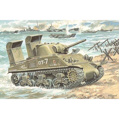UM-MT 1/72 Tank M4A3 with Deep Wading Trunks Plastic Model Kit