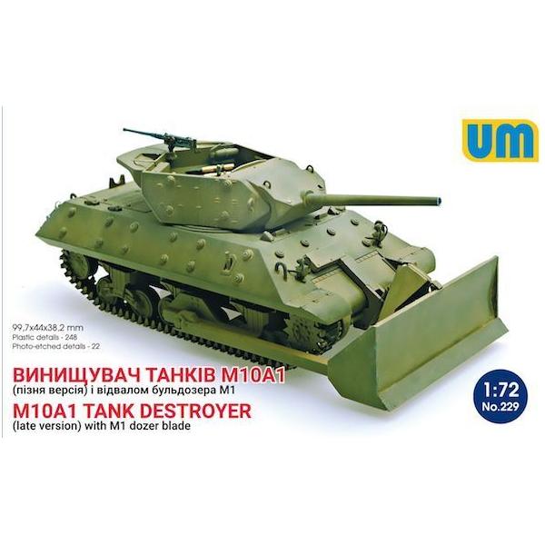 UM-MT 1/72 M10A1 Tank destroyer with M1Dozer Blade Plastic Model Kit