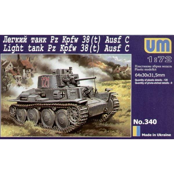 UM-MT 1/72 Light Tank PzKpfw 38 (t) Ausf.C Plastic Model Kit
