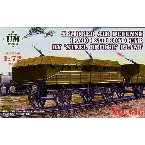 UM-MT 1/72 A.A.D.Railroad car by steel bridge Plastic Model Kit
