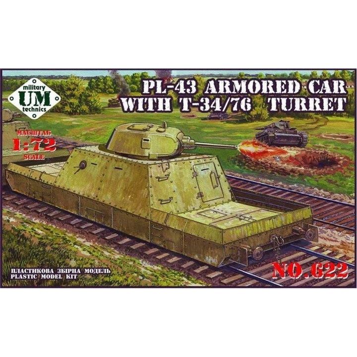 UM-MT 1/72 PL-43 Armored car w/T-34/76 turret Plastic Model Kit