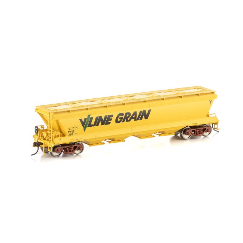 AUSCISION HO VHGY Grain Hopper, V/Line Yellow with V/Line Grain Logo - 4 Wagon Pack