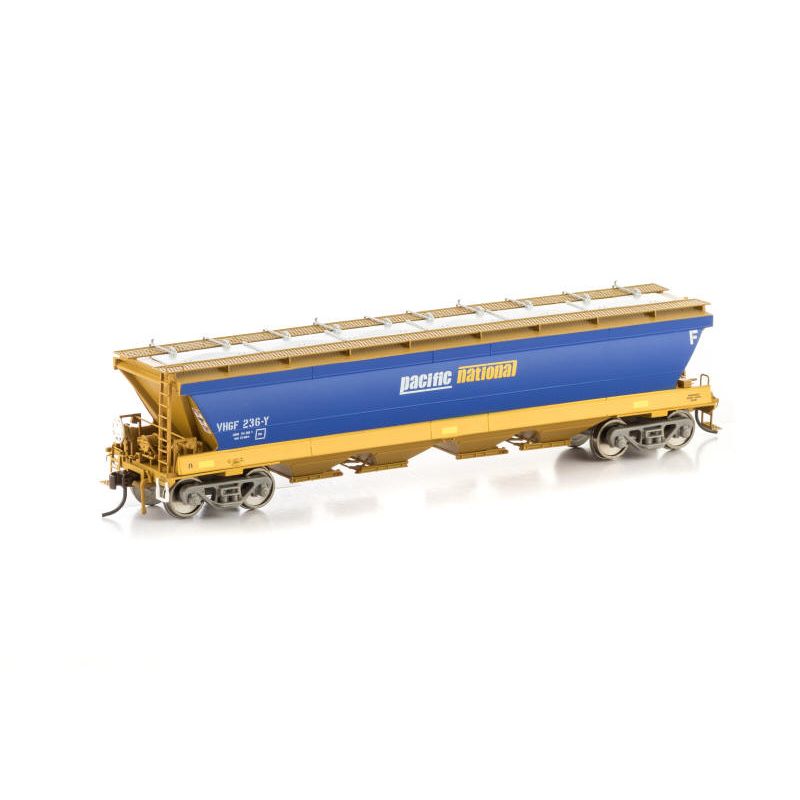 AUSCISION HO VHGF Grain Hopper, Pacific National Blue/Yellow with PN Logo - 4 Wagon Pack