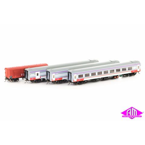 AUSCISION HO V/Line - Passenger MK3, Grey/White/Red with V/Line Logo, Set N15