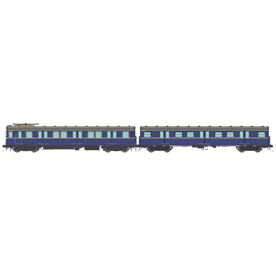 AUSCISION HO Harris VR Blue/Gold 1975-1988 Era, 3 Door 2 M, Type 1 T - 4 Car Set