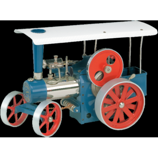 Wilesco D 495 Steam Traction Engine blue, with RC control