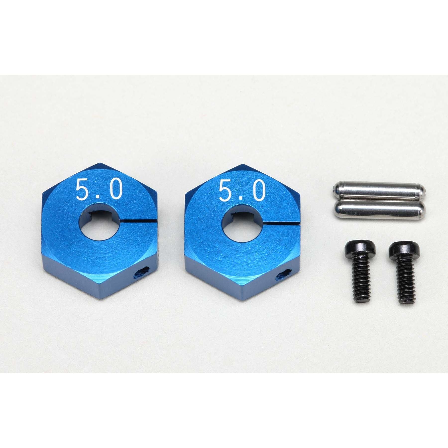 YOKOMO 5.0mm Clamping Front Wheel Hub Blue