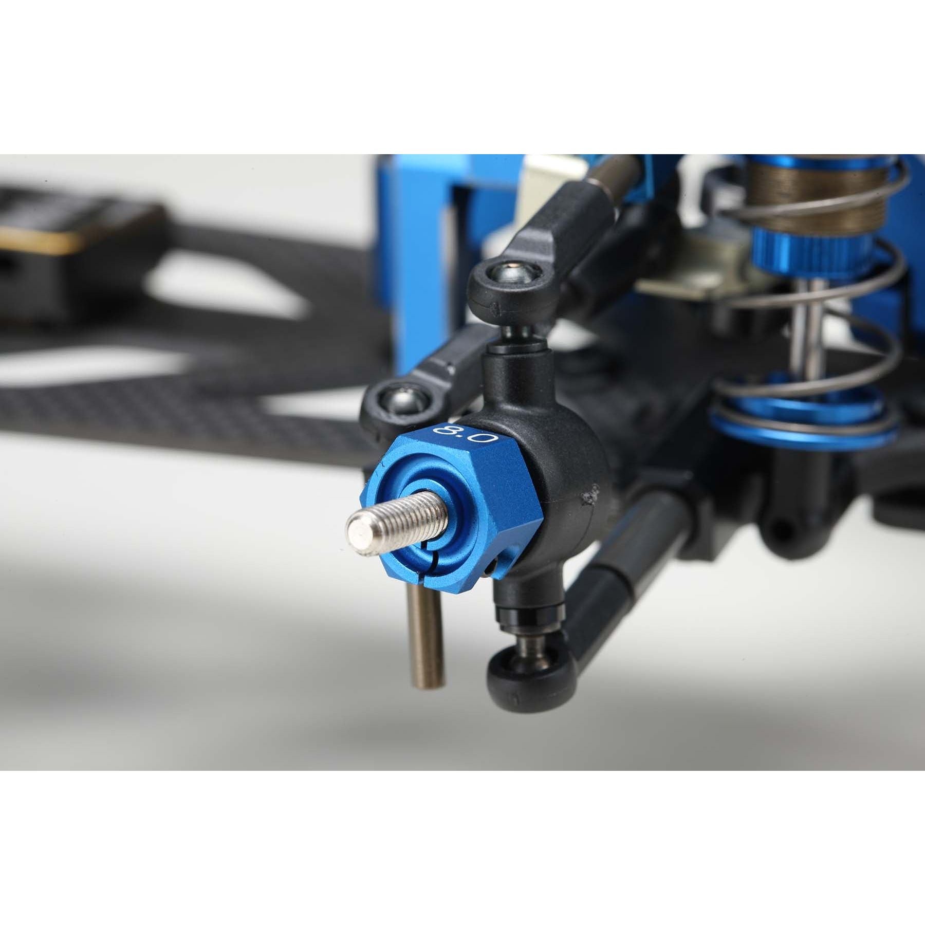 YOKOMO 8.0mm Clamping Front Wheel Hub Blue