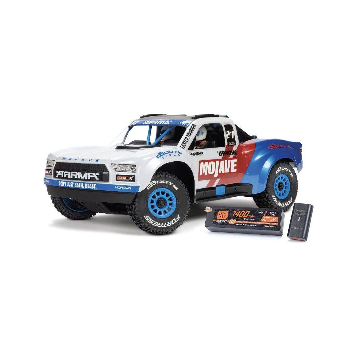 Arrma Mojave Grom 223S DSC Brushless 1/16 4x4 Desert Truck RTR, White, ARA2304ST2