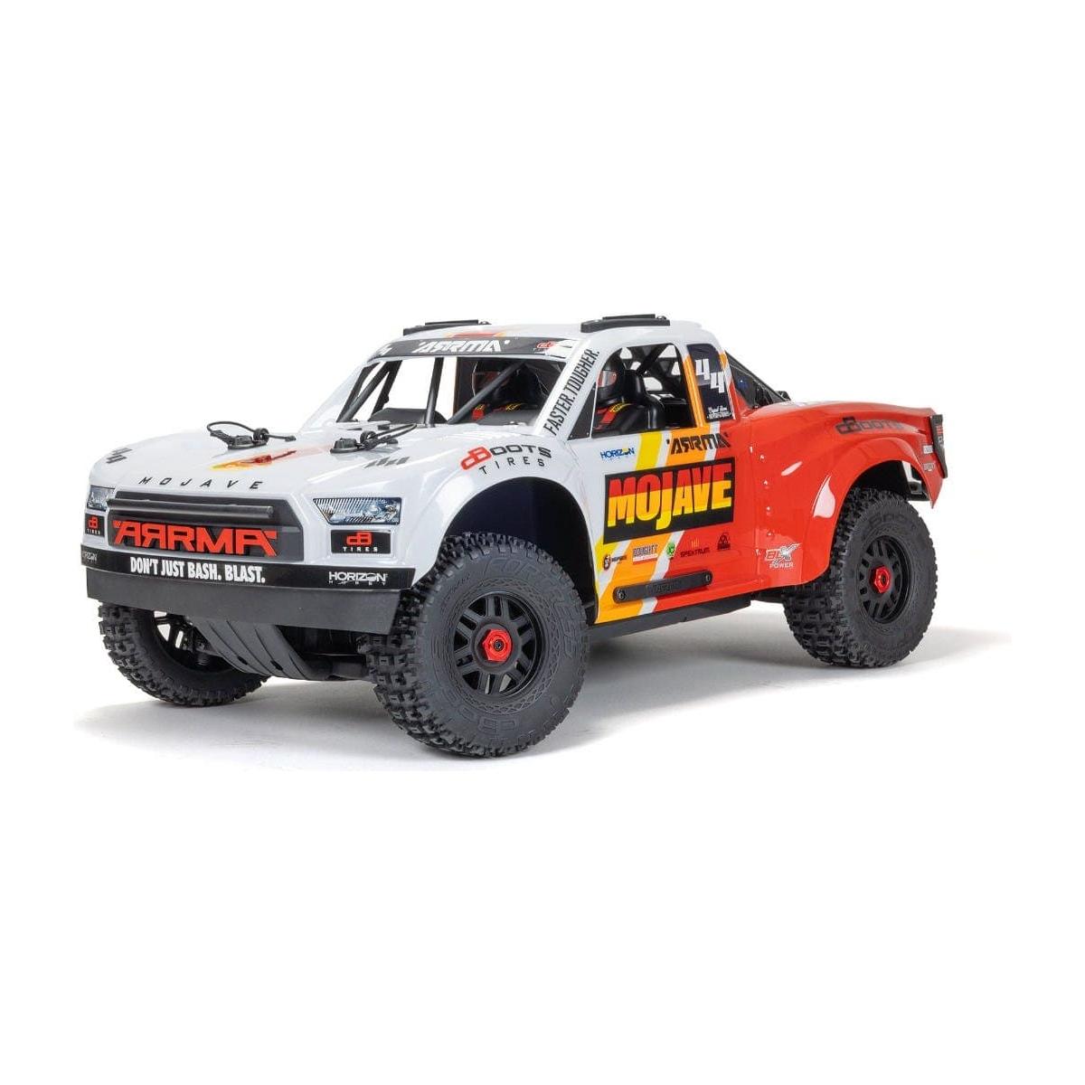 ARRMA Mojave 1/7 4X4 BLX 4S Desert Truck RTR, White/Red Brushless