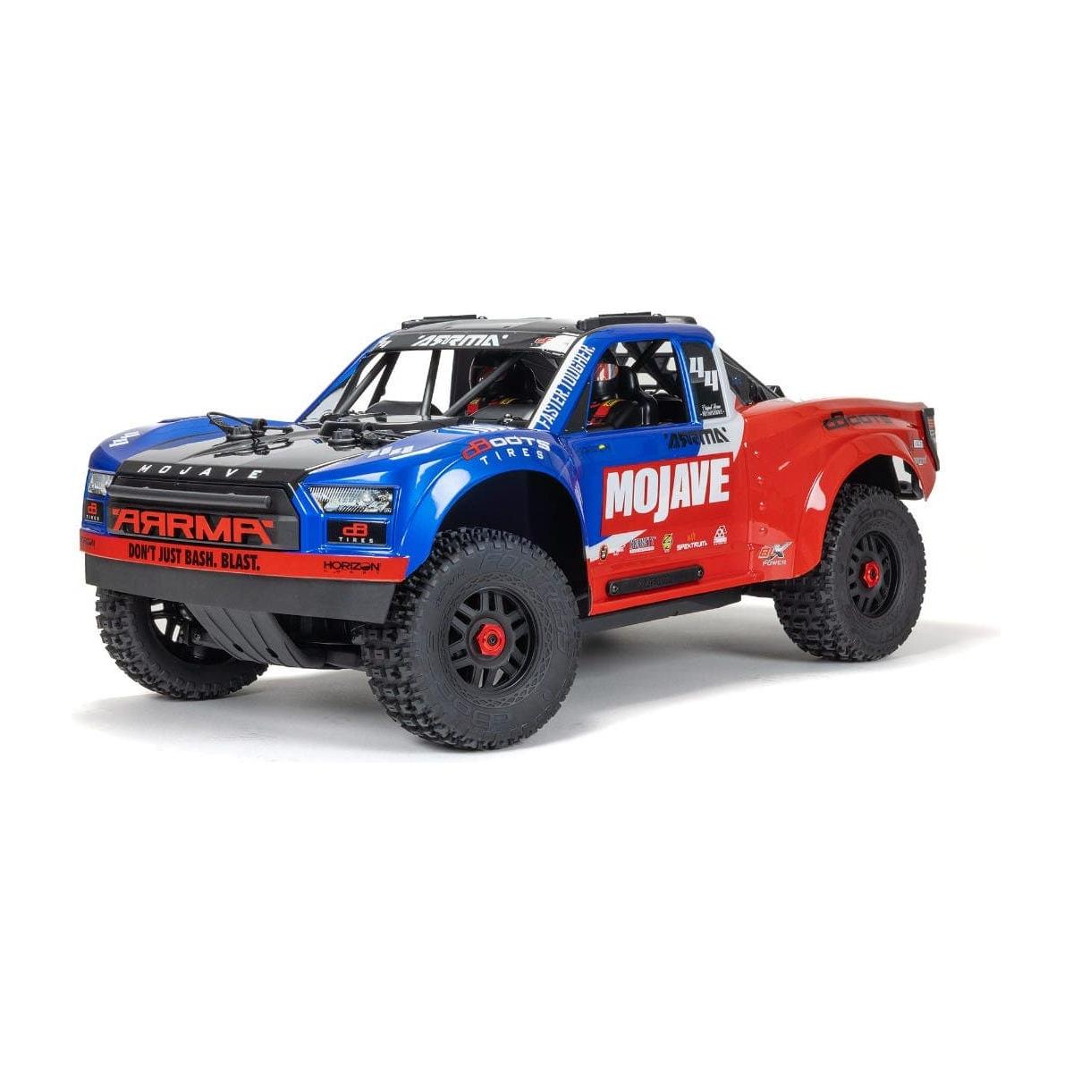ARRMA Mojave 1/7 4X4 BLX 4S Desert Truck RTR, Blue/Red