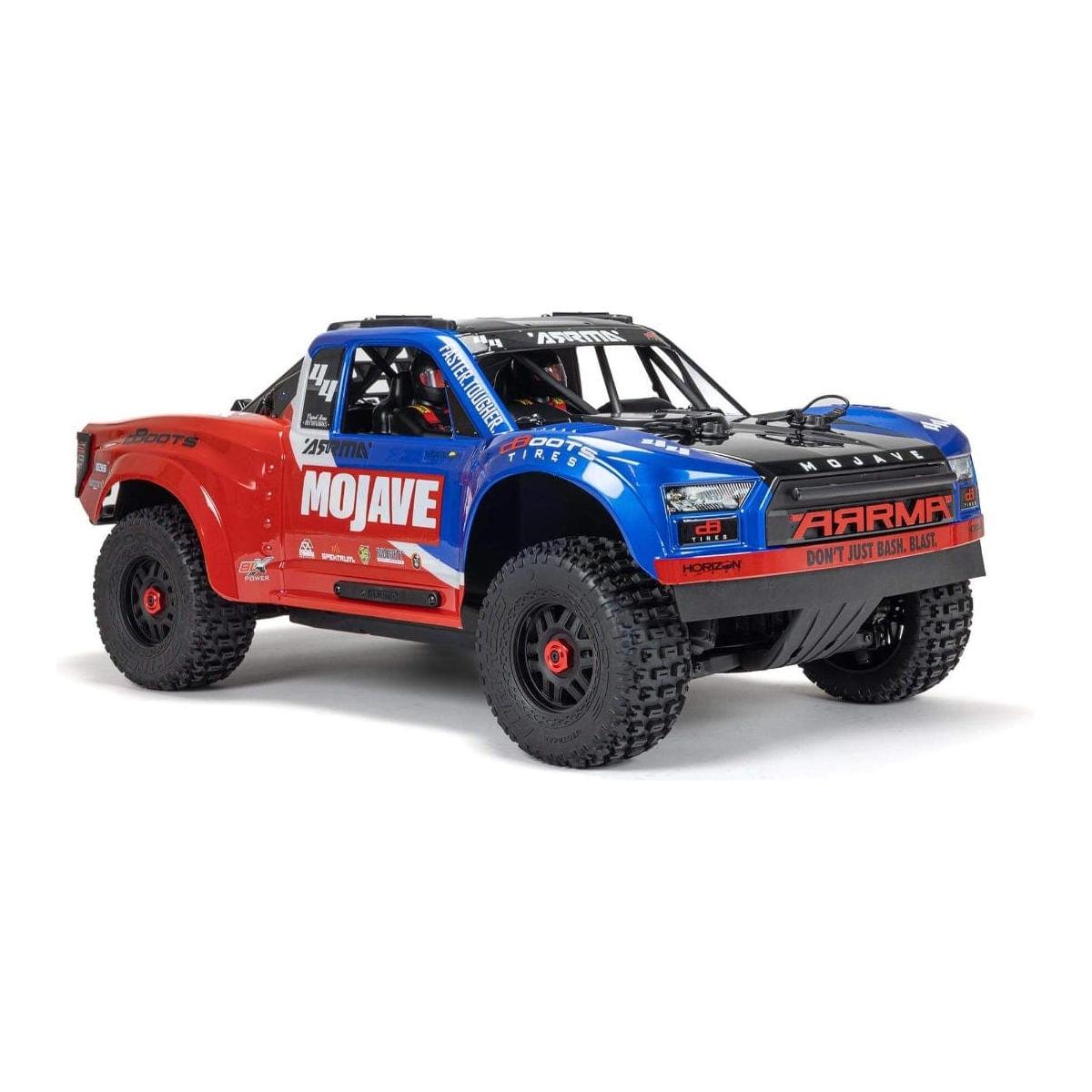 ARRMA Mojave 1/7 4X4 BLX 4S Desert Truck RTR, Blue/Red