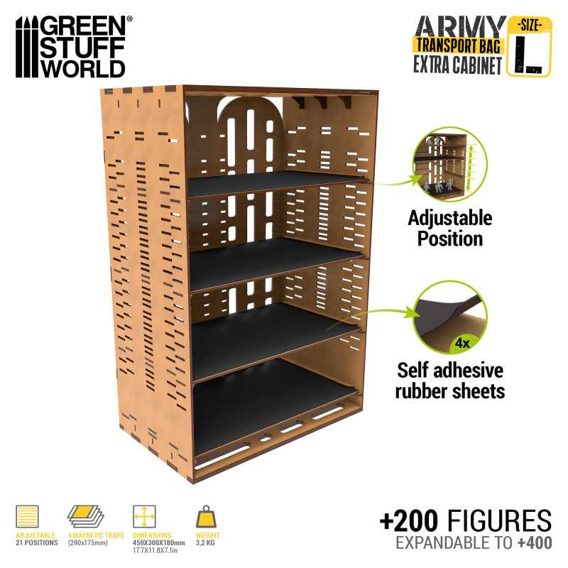GREEN STUFF WORLD Army Transport Bag - Extra Cabinet L