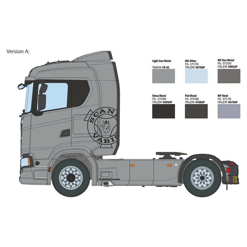 ITALERI Scania S770 4x2 Normal Roof "Grey Cab" (New Decal Sheet)