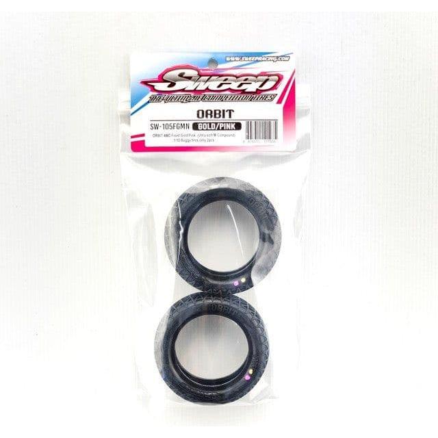 SWEEP Orbit Front Gold/Magenta 1/10 Off-Road Buggy Tyres Only 2Pcs